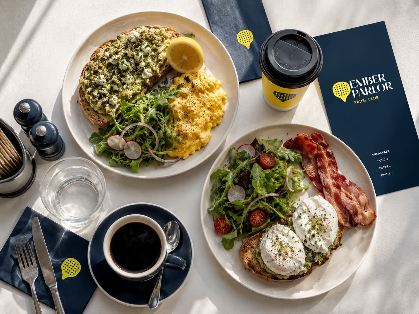 Breakfast and snacks served at the Ember Parlor cafe