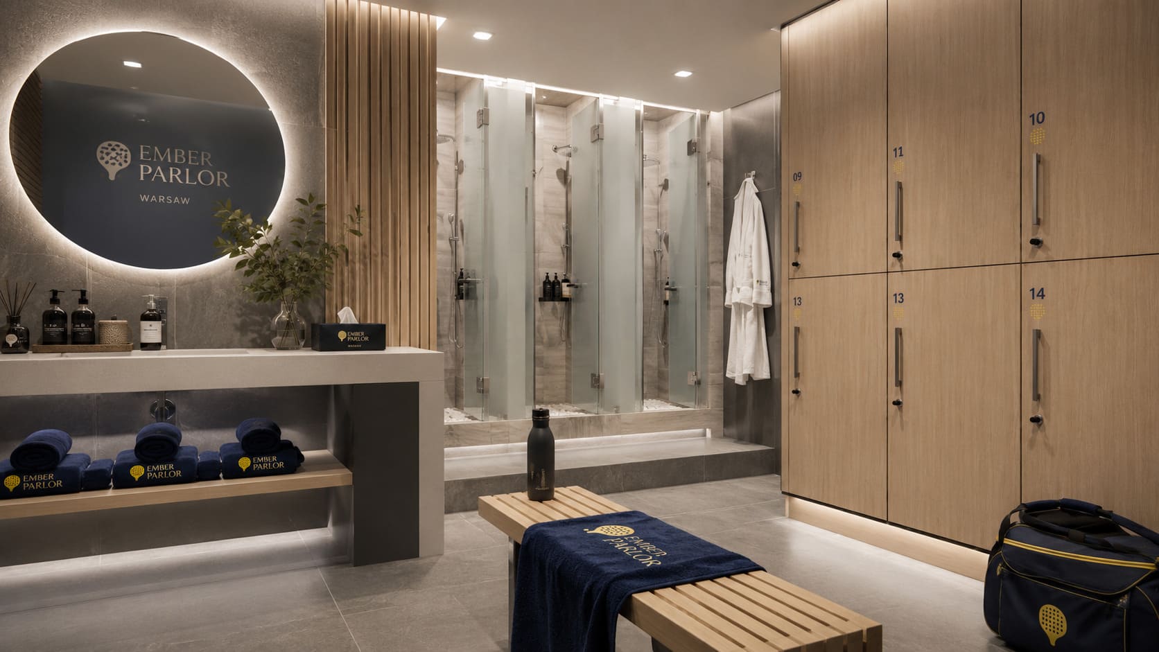 Comfortable club changing room